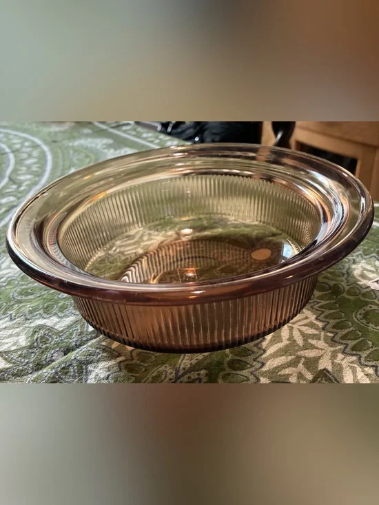“Visions” by Corning Glass Bakeware 24oz. Vintage Amber Color Introduced in 1983