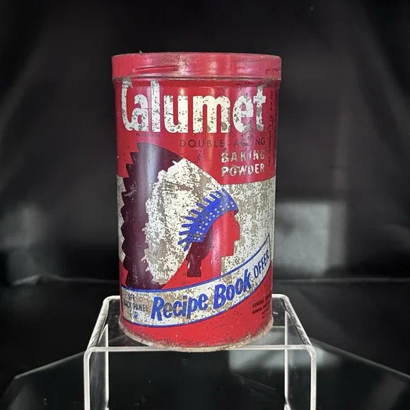 Vintage Advertising Tin Calumet Double Acting Baking Powder 1lb‎ 6