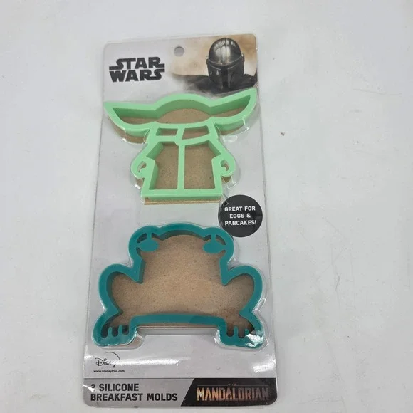 Star Wars The Mandalorian Grogu & Frog Silicone Breakfast Molds 2-Pack NEW