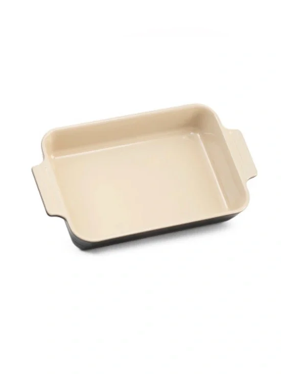 NEW Le Creuset Stoneware Black Rectangular Baking Dish 9x6