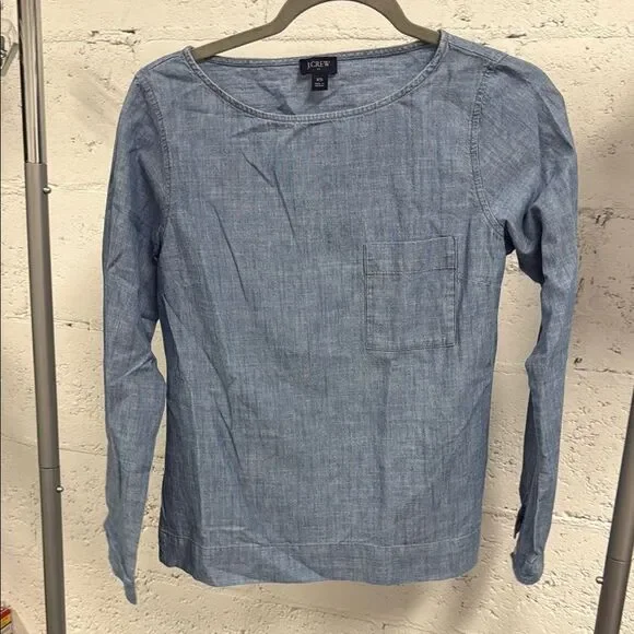J. Crew Blue Women's Top Size XS - NEVER WORN - Long Sleeve Top