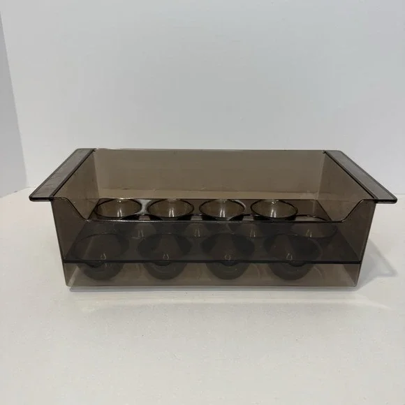 Vintage GE Refrigerator Egg Tray 12 Egg Storage Organizer Brown