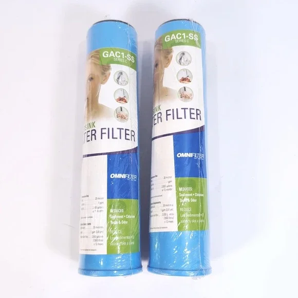 Omnifilter GAC1-SS Series C Under sink Water Filter Cartridge NEW SEALED 2 Pack