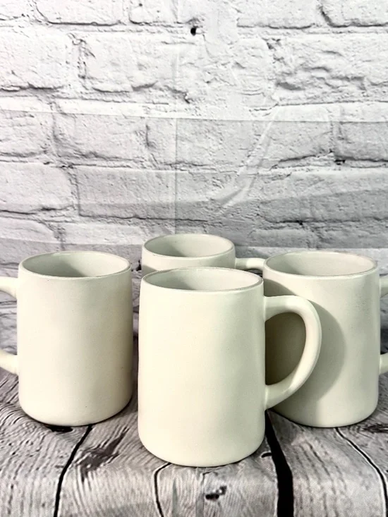 Hearth & Hand Magnolia Set of 4 Stoneware Coffee Mugs Farmhouse