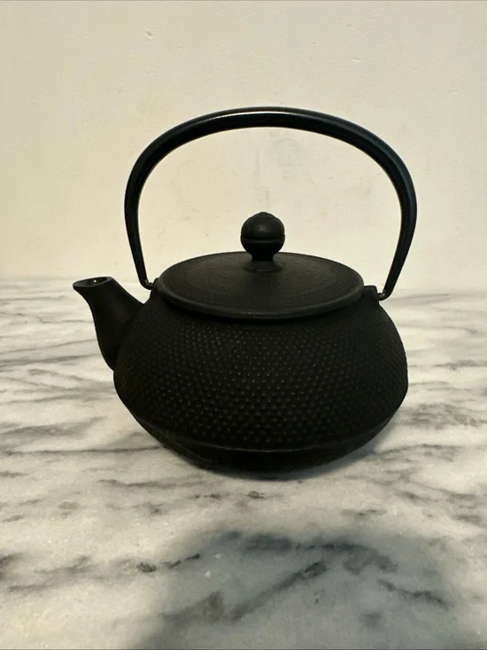 Teavana Cast Iron Black Teapot with Handle - Classic made in Japan marked  NWT