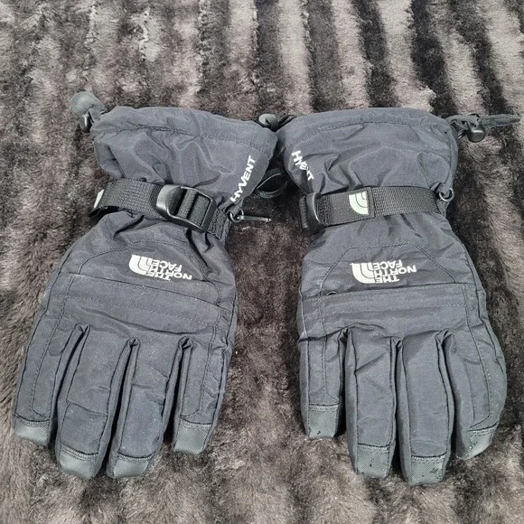 The North Face Youth HyVent Ski Gloves Black Insulated Winter Large L/G