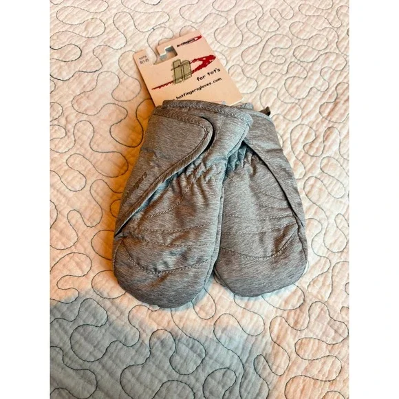 Hotfingers Kids Mittens Gray Heather Waterproof Winter S(1-2)