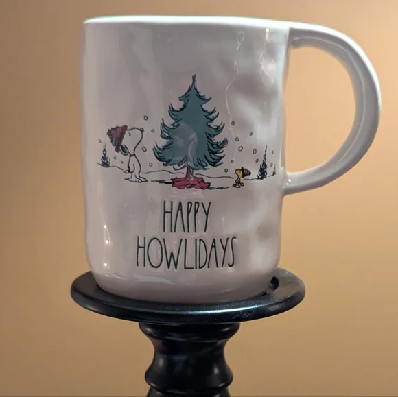 Peanuts, Snoopy And Woodstock Christmas Mug. Rae Dunn. 16 0z