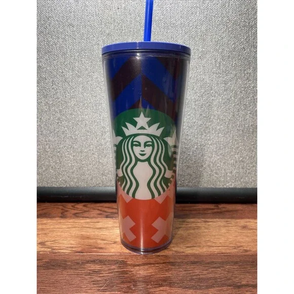 2021 STARBUCKS 24 Oz. Acrylic Cold Cup Tumbler with Lid and Straw