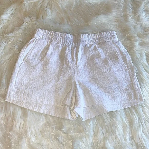 J.Crew size 0 white patterned plush soft shorts