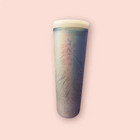 STARBUCKS Coffee Tumbler Spring 2021 50TH ANNIVERSARY‎ Frosted SIRENS TAIL 16 OZ