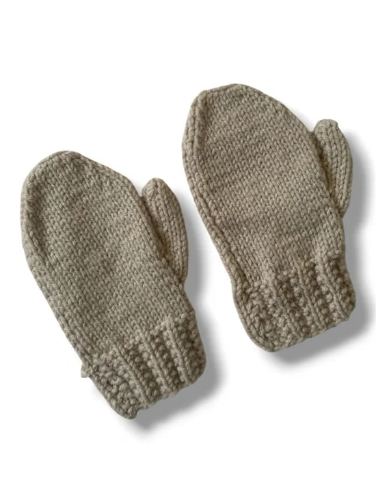 HANDMADE WOOL Hand Knit Mittens Gloves Merino Winter