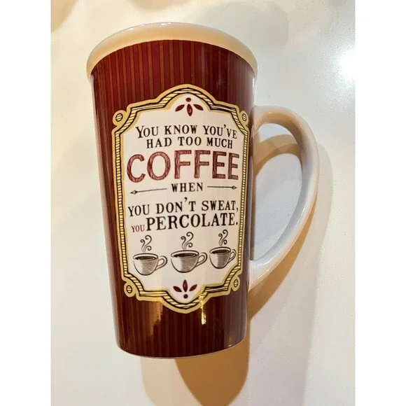 Vintage Style Brown Mega Coffee Mug - 
