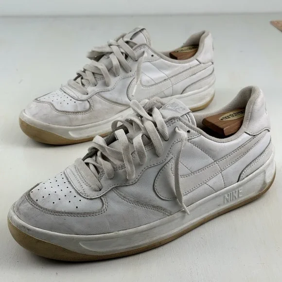 VTG Y2K Nike Ace ‘83 Shoes Men Sz 12 White Gum Soles Low Leather Tennis Sneakers