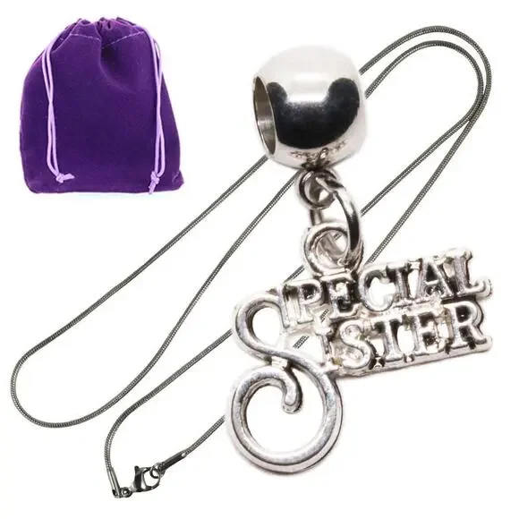 Special Pendant Necklace for Her with Gift Pouch, Sister Birthday Gifts