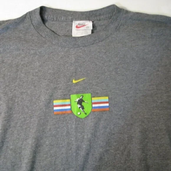 Vintage Nike Center Swoosh Soccer Football Graphic T-Shirt