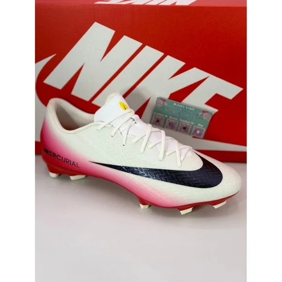 Nike Air Zoom Mercurial Vapor 15 Academy FG/MG Soccer Cleats White SZ 13‎