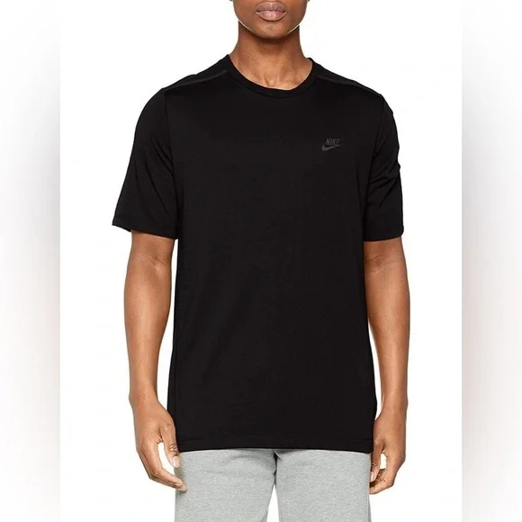 Nike Sportswear Men's Bonded Short Sleeve‎ Black Top (886191-010) - Size S