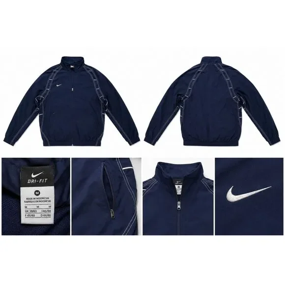 Nike Dri-FIT Track Jacket Men’s Medium Navy Blue Full Zip