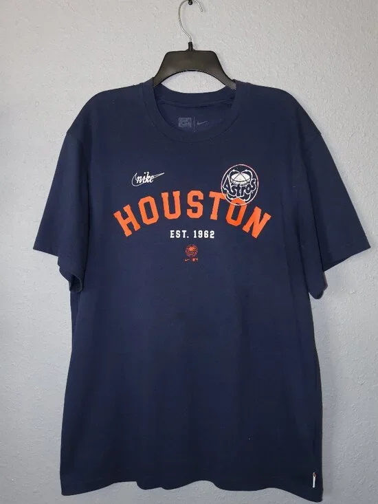 Nike Cooperstown Collection Houston Astros Vintage Logo T-Shirt Navy Large