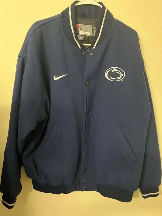 Vintage Nike Penn State Nittany Lions Team Authentic Wool Letterman Varsity Jack