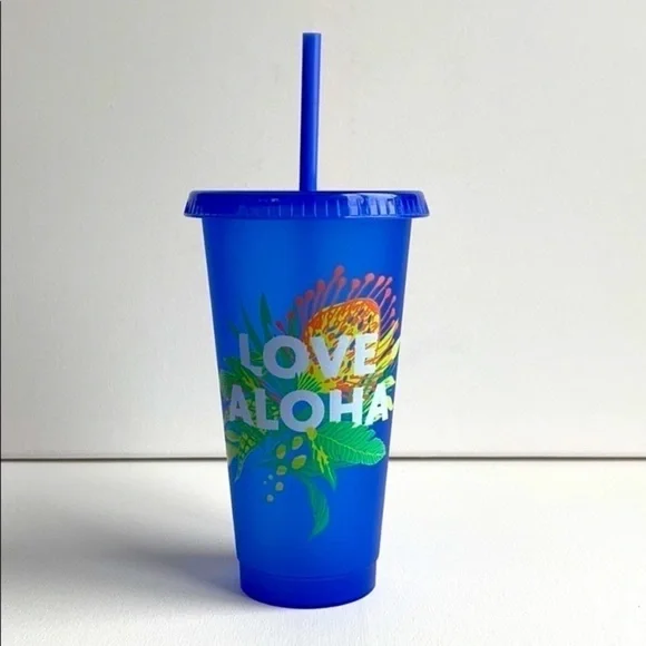 Starbucks Hot Sun Cold Brew Limited Edition Hawaii Reusable Cup $5 ADD ON ONLY!!