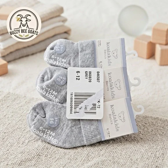 Koala Kids Infant Socks 3-Pack Unisex Cotton Blend 6-12 Months Babies R Us