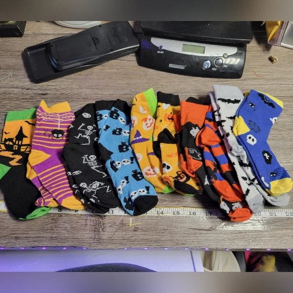 Lot of‎ 10 Pair NEW Youth Toddler Halloween Socks A20