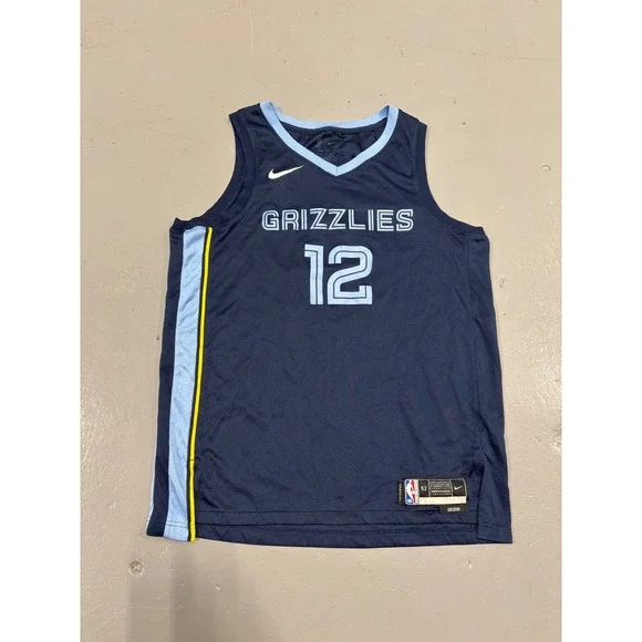 Nike Memphis Grizzlies Ja Morant 12 Icon Edition Swingman Jersey Navy Mens 52 XL