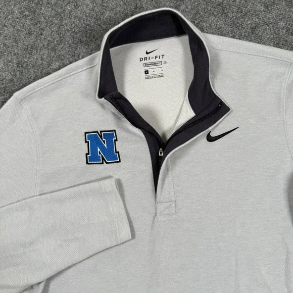 Nike Dri-FIT Pullover Medium Gray Northwestern Wildcats Lightweight L/S Men's‎