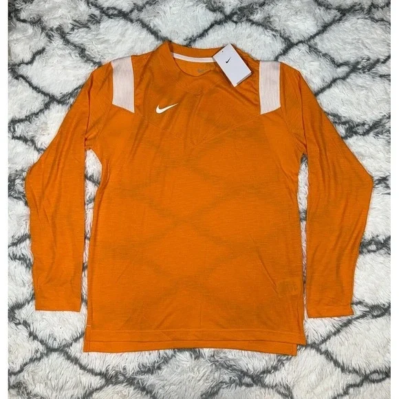 NIKE Dri-FIT Sideline Player Football Pullover Orange Men M *NEW* DJ5118-873 $60