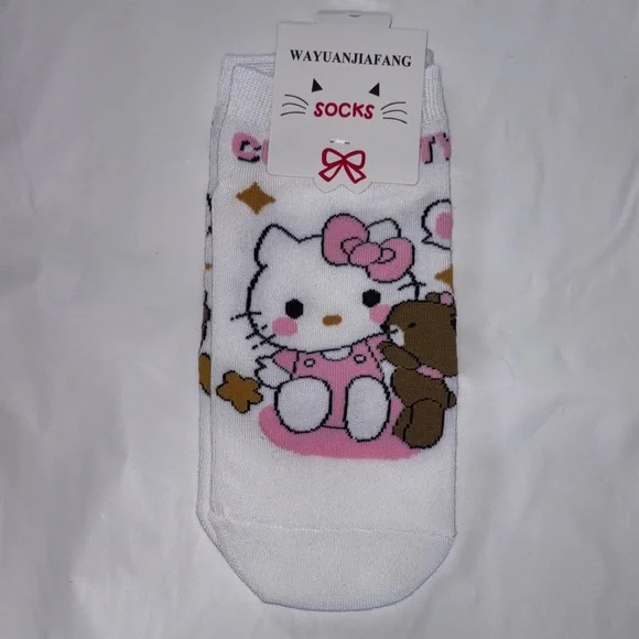 Hello Kitty Socks-White