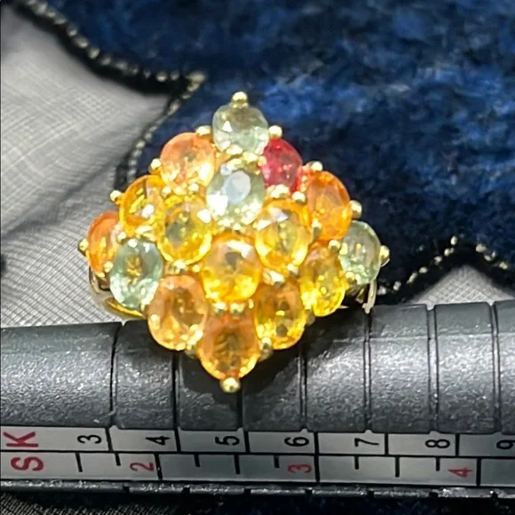 Genuine Sapphires 14KGP Ring