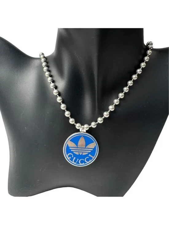 Gucci Adidas Collaboration Trefoil Ball Chain Necklace