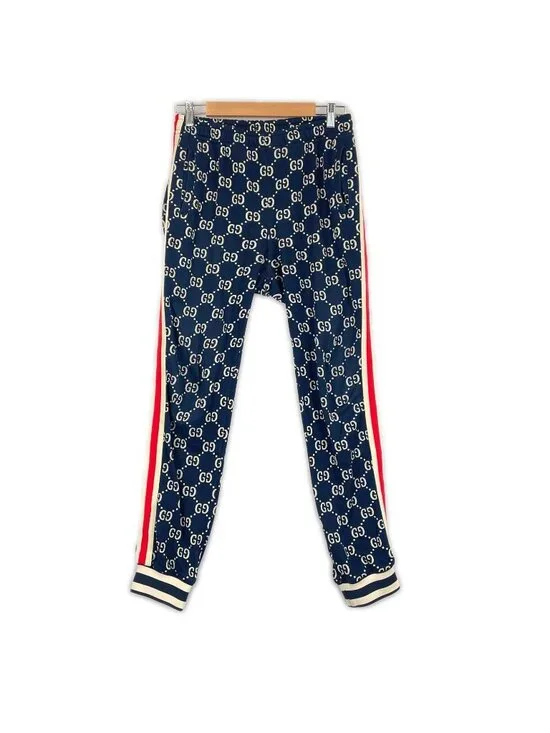 Gucci Technical Jersey GG Pattern SS Jogger Pants Cotton Navy