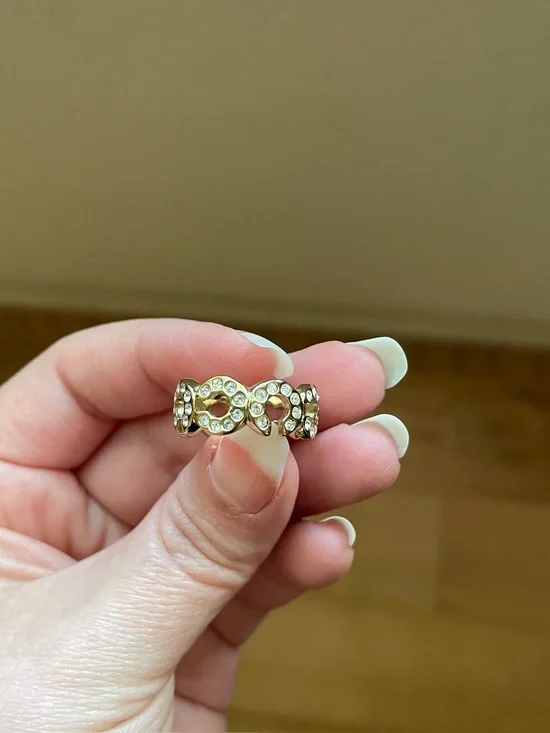 Coach “C” Jeweled Ring