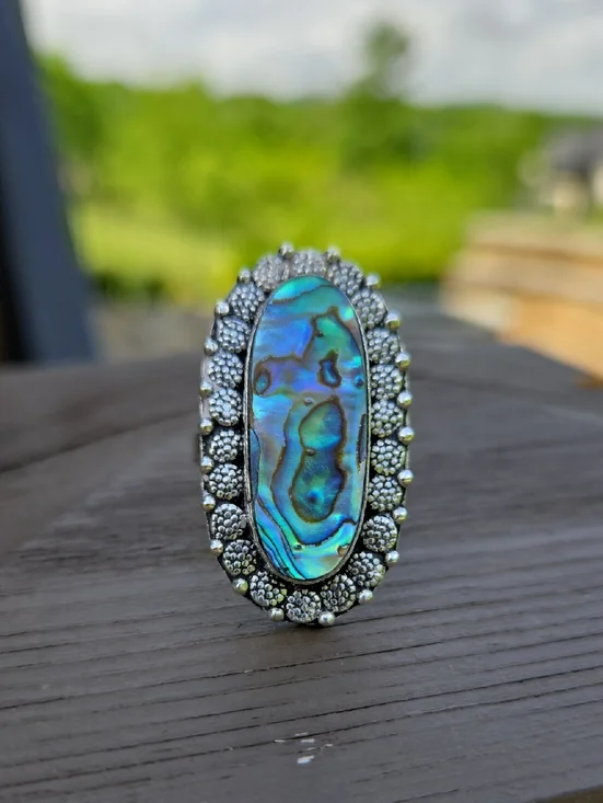 Abalone Sterling Silver Ring