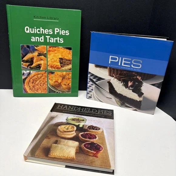 PIES Lot of 3 Pie Cookbooks Recipes Pies, Handheld Pies, Quiches Pies & Tarts