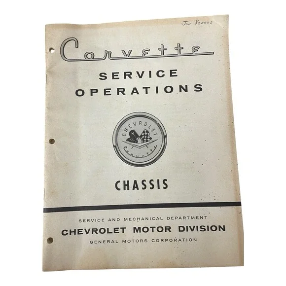 1956-57 Corvette Chassis Service Operations Manual‎