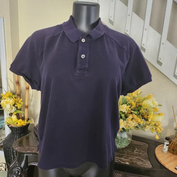 Gucci Navy Blue Cotton Pique King Snake Detail Polo T-Shirt size L