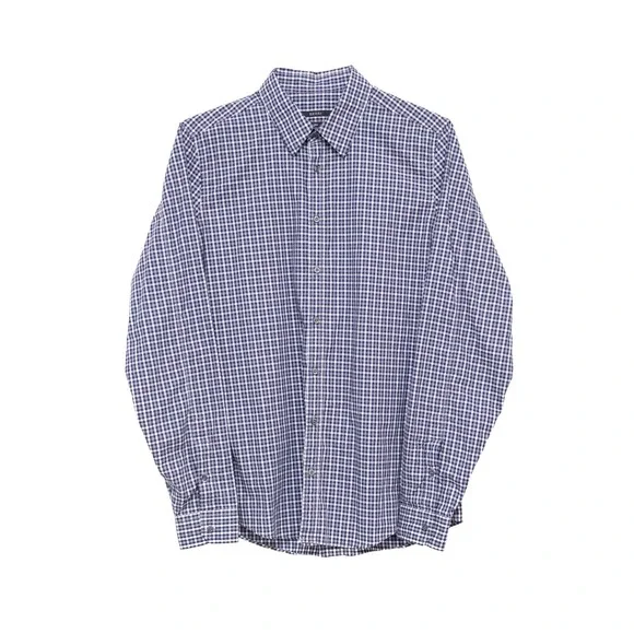 Gucci Men's Slim Fit Gingham Check Dress Shirt Tom Ford Era Blue White Size 42/L