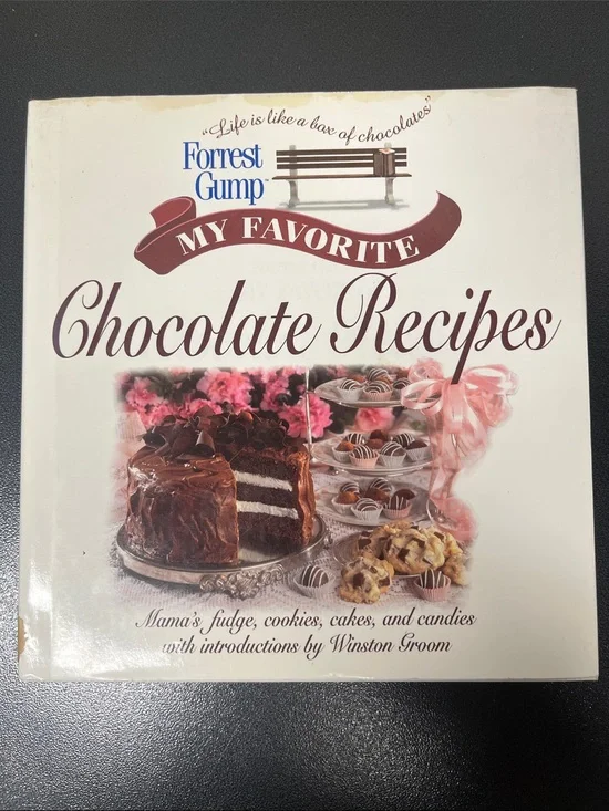 1995 Forest Gump My Favorite Chocolate Recipes Cookbook - hardcover