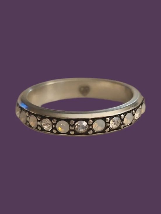 BRIGHTON Dainty Thin Stackable Crystal Eternity Band