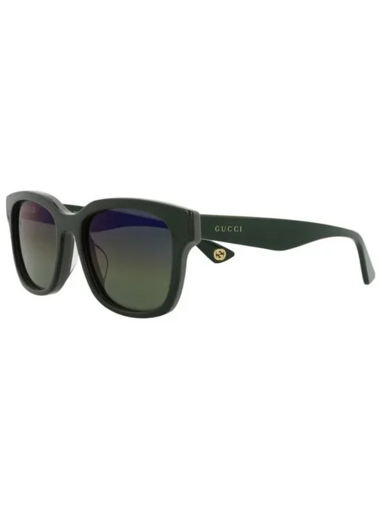New Gucci Mens Square/Rectangle Green Green Blue Fashion Designer Sunglasses