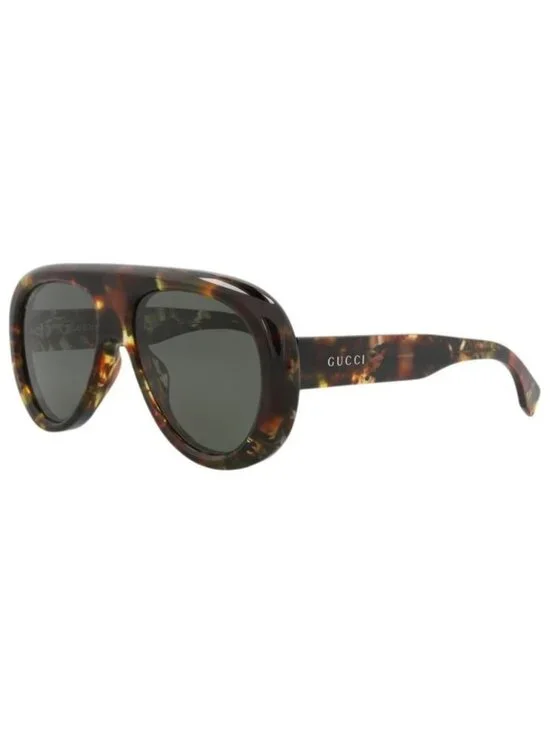 New Gucci Mens Aviator Havana Havana Grey Fashion Designer Sunglasses