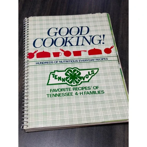 Vintage Good Cooking Tennessee 4-H Vols Favorite Recipes Spiral Cookbook