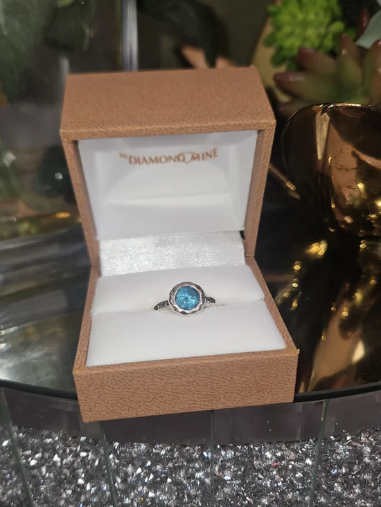 Blue Topaz Sterling Silver Ring