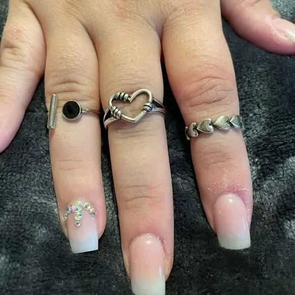💕 3/$25 SS RING OF HEARTS ADJUSTABLE‎