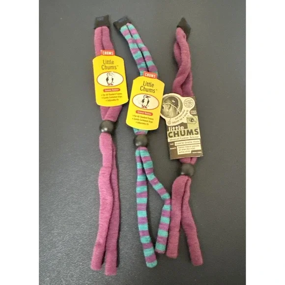 Chums LIttle Chums Eyeglasses Retainer Cord 3‎ Pack Blue Purple New 0847