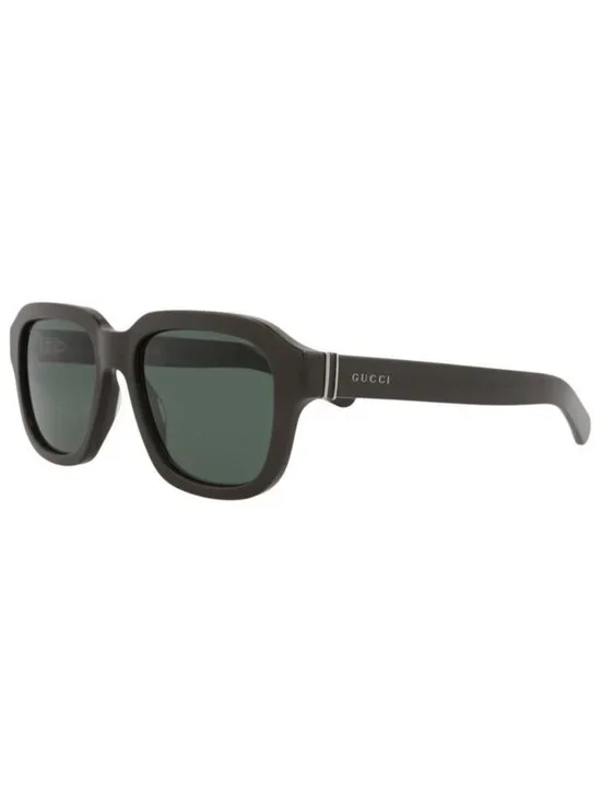 New Gucci Mens Square/Rectangle Brown Brown Green Fashion Designer Sunglasses